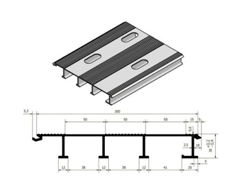 Stalmech_produkty_ Profil podłogowy antypoślizgowy aluminiowy